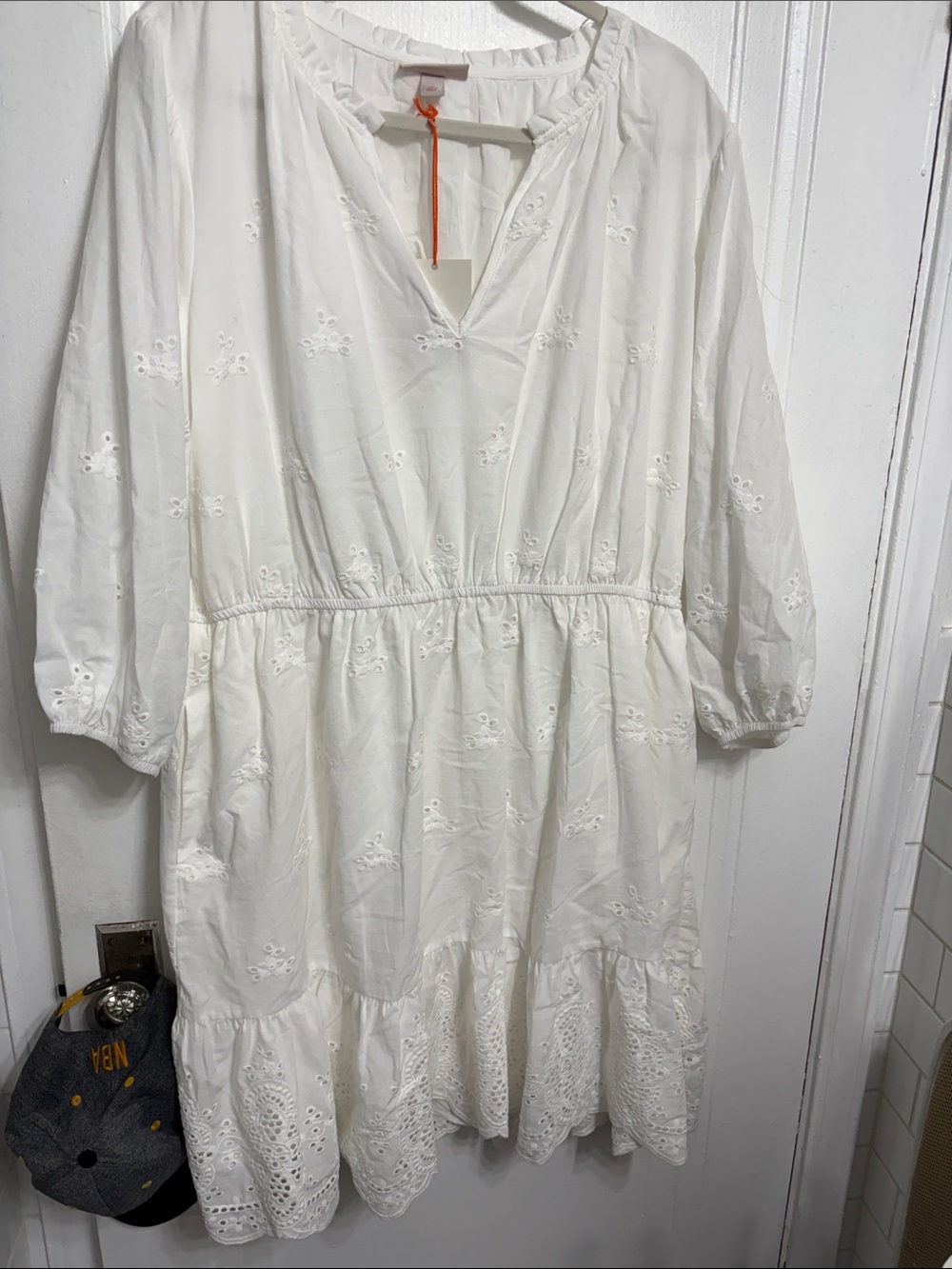Knox Rose Cream Eyelet Tiered Midi Dress